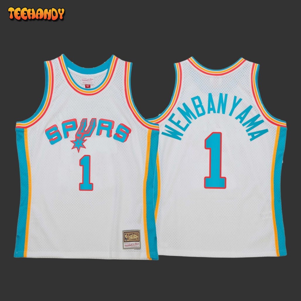 San Antonio Spurs Victor Wembanyama White Neon Tropical Jersey