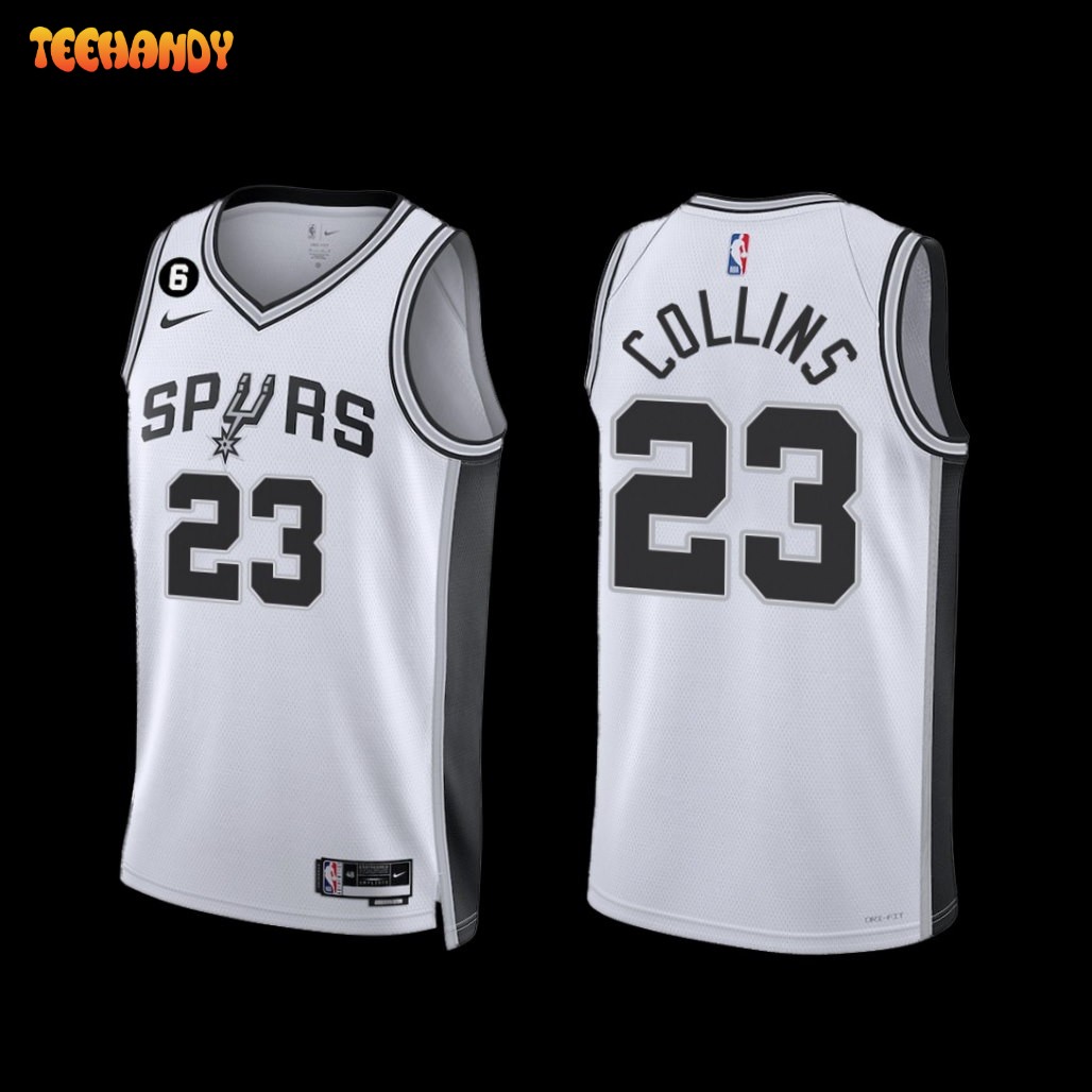 San Antonio Spurs Zach Collins 2022-23 Association Edition Jersey White