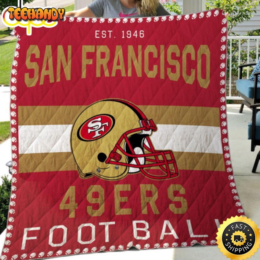 San Francisco 49ers EST 1946 Football Christmas Blanket