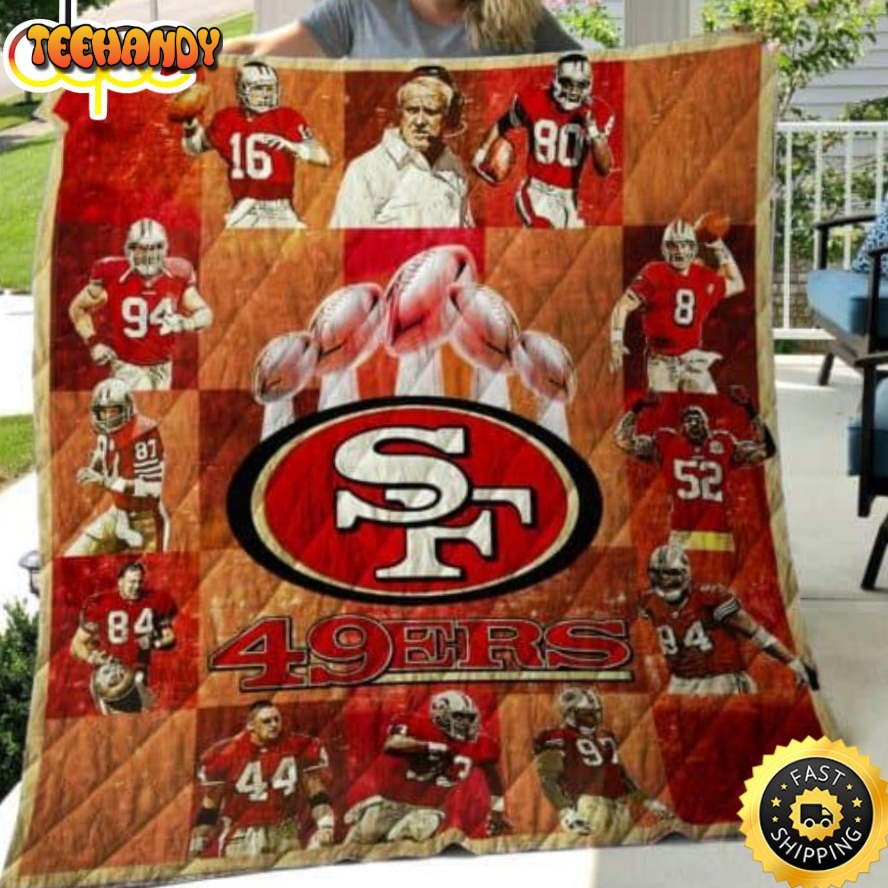 San Francisco 49ers Football Christmas Blanket