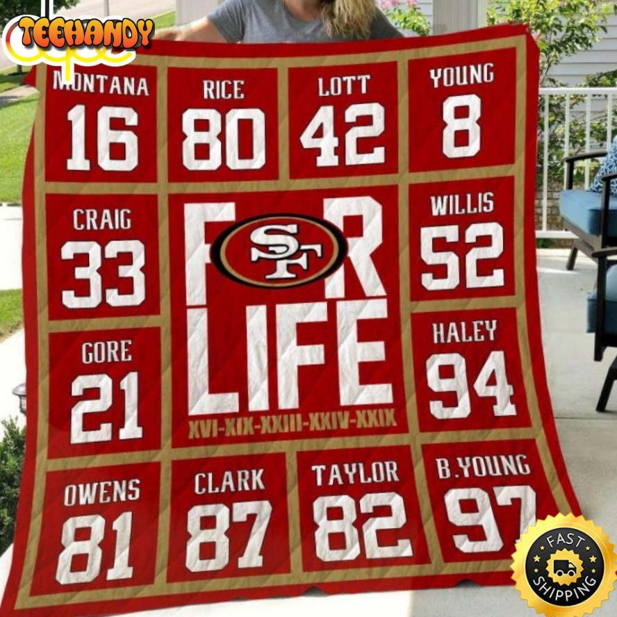 San Francisco 49ers For Life  Football Christmas Blanket