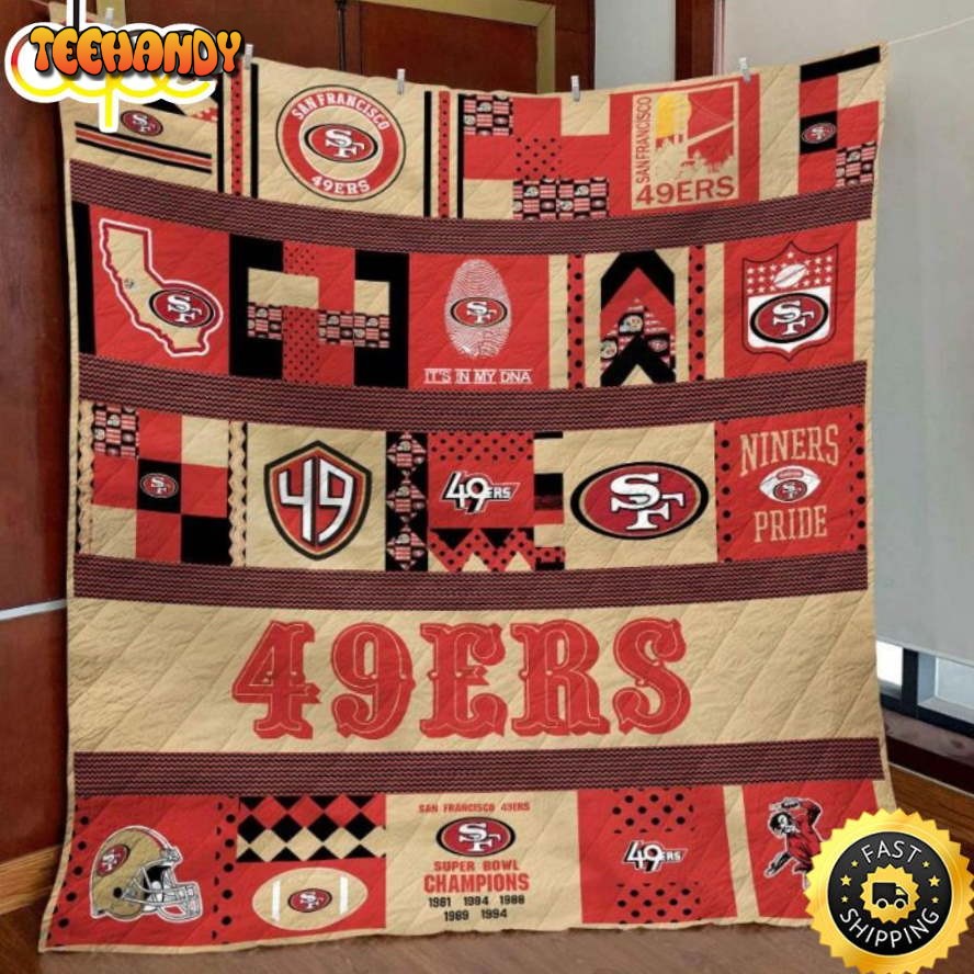 San Francisco 49ers Niners Pride Football Christmas Blanket