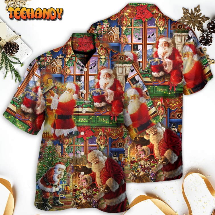 Santa Claus Christmas Merry Xmas Hawaiian Shirt