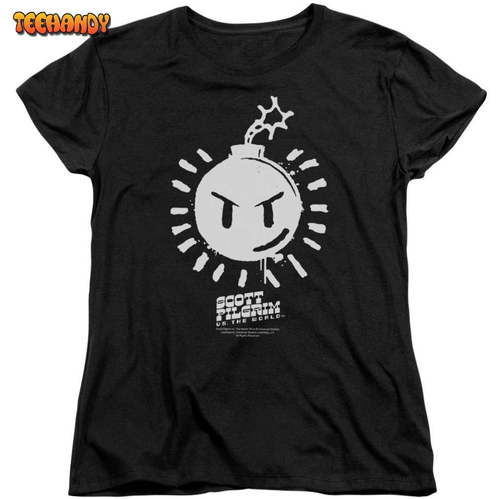 Scott Pilgrim vs The World Sex Bob Ladies Black Shirts