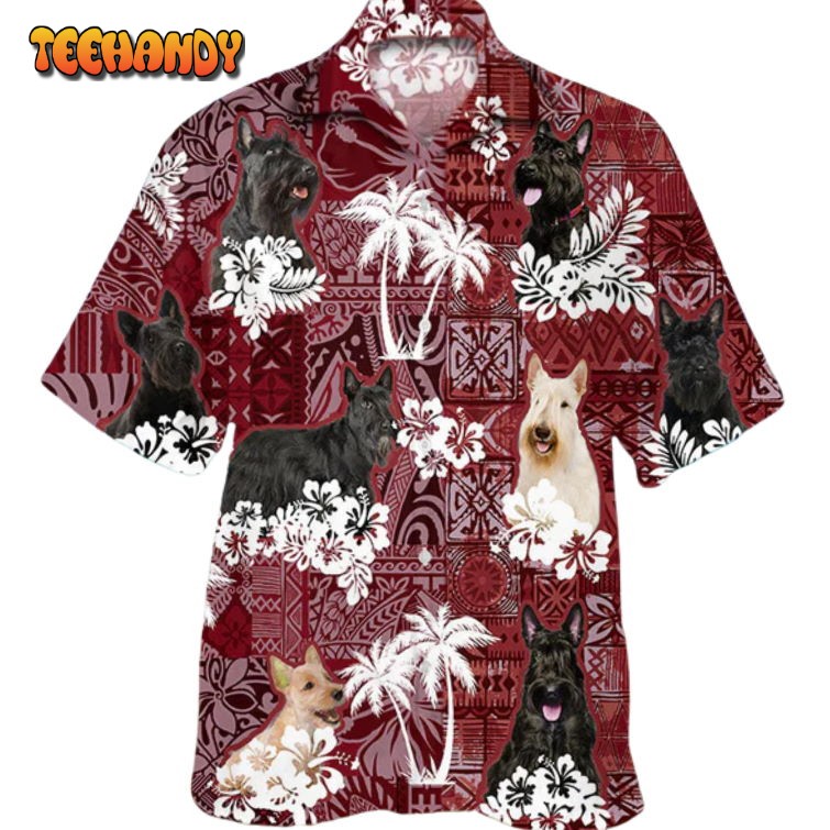 Scottish Terrier Hawaiian Shirt, Hawaii Aloha Beach Shirt For Dog Lovers