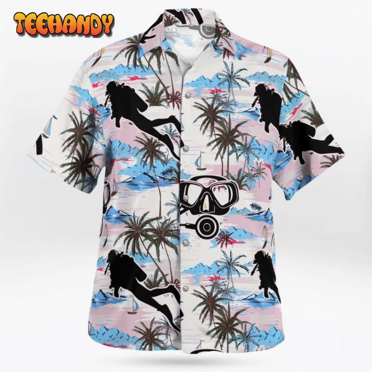 Scuba Diving Coconut Ocean Hawaiian Shirts For Travel Summer