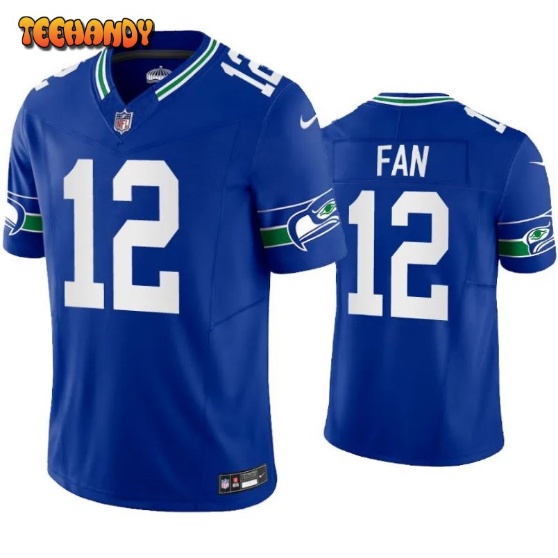 Seattle Seahawks 12th Fan Royal Throwback Limited Jersey