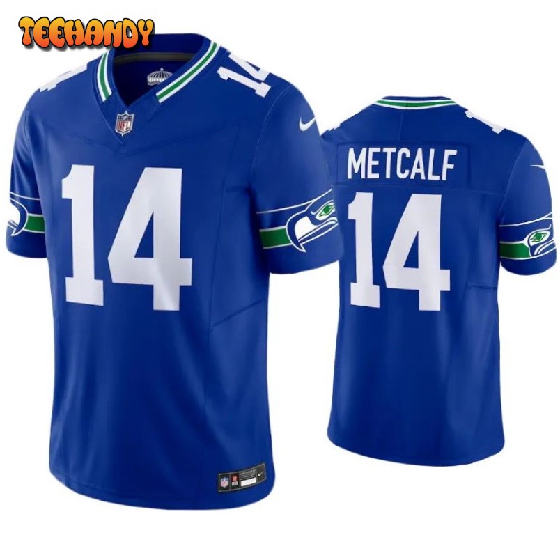 Seattle Seahawks DK Metcalf Royal Throwback Limited Jersey