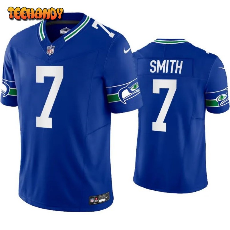 Seattle Seahawks Geno Smith Royal Throwback Limited Jersey