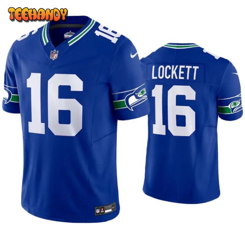 Seattle Seahawks Tyler Lockett Royal Throwback Limited Jersey