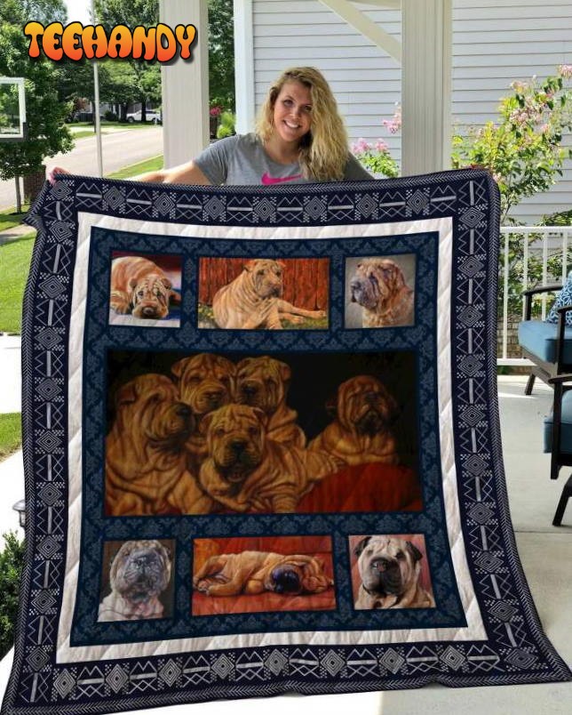 Shar Pei 3D Customized Quilt Blanket