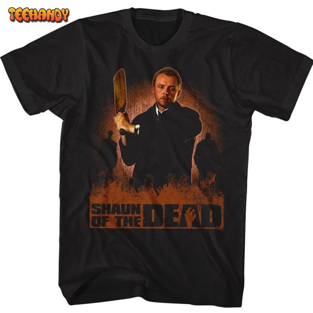 Shaun Of The Dead Simon Pegg Logo Black Shirts