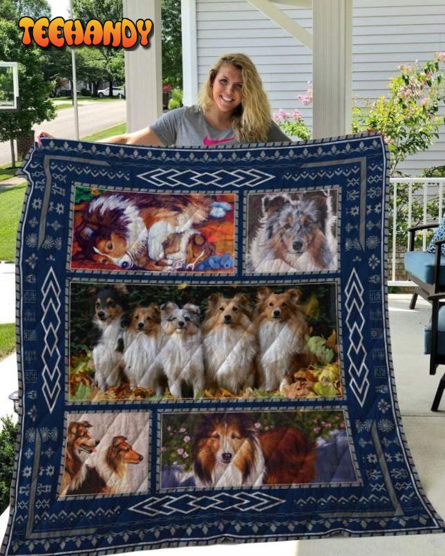 Shetland Sheepdog 3D Customized Quilt Blanket