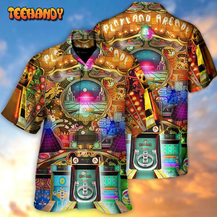 Skee Ball Ball Games Playland Arcade Hawaiian Shirt