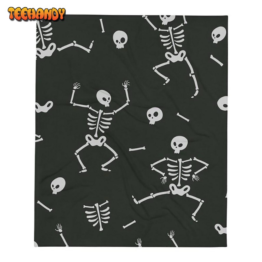 Skeleton Halloween Blanket, Simple Texture, Soft Blanket, Halloween Gift