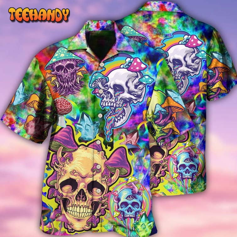 Skull Life Style Mushroom Hawaiian Shirt