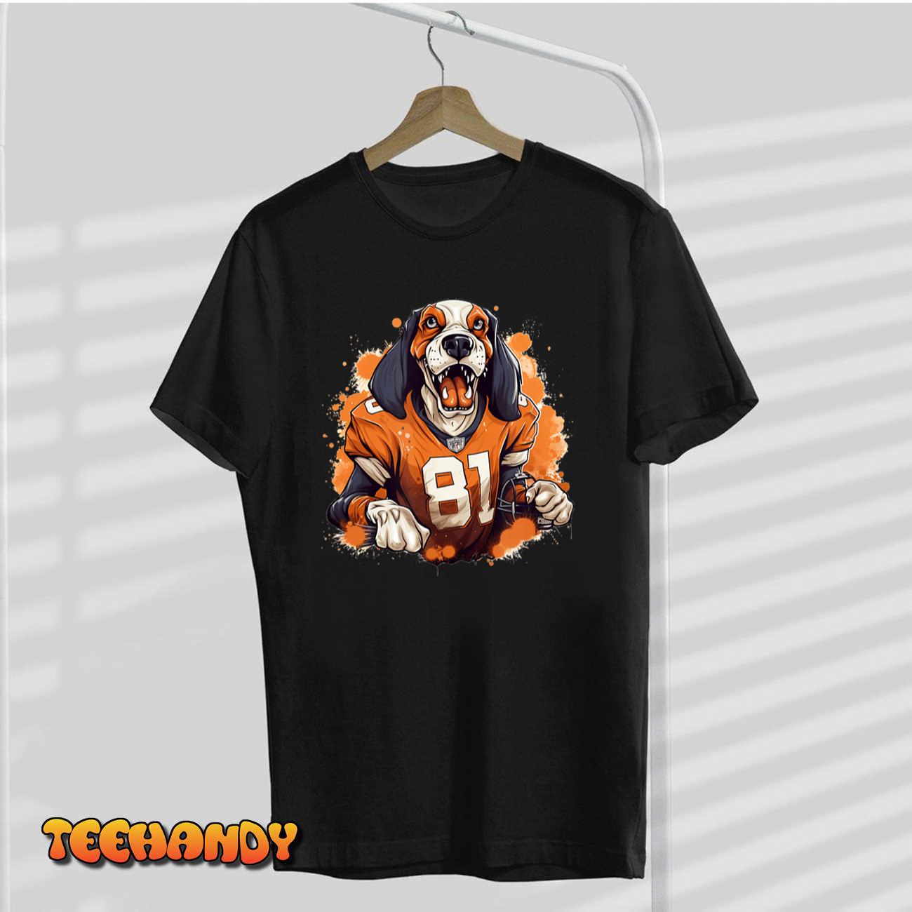 Smokey Coonhound Dog Tennessee Orange Football Game Day T-Shirt