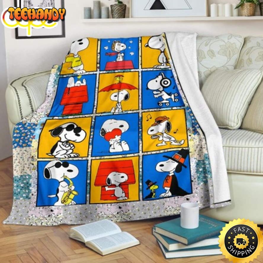 Snoopy 3D Full Printing The Peanuts Movie Snoopy Dog Blanket