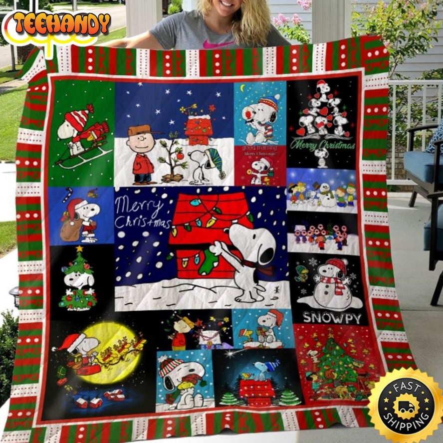 Snoopy And Charlie Brown Christmas The Peanuts Snoopy Dog Blanket