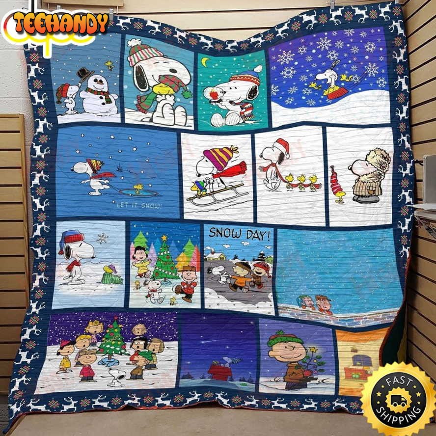Snoopy Enjoys The Winter The Peanuts Movie Snoopy Dog Blanket