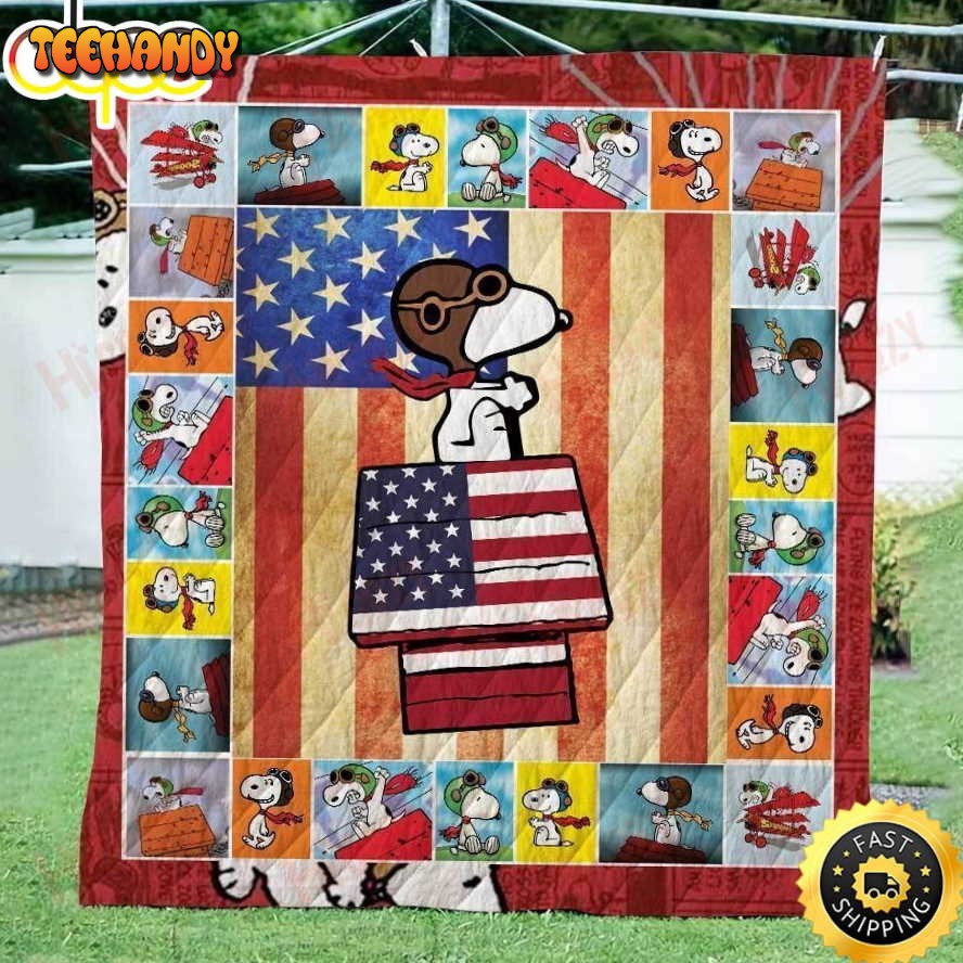 Snoopy Flag USAThe Peanuts Movie Snoopy Dog Blanket