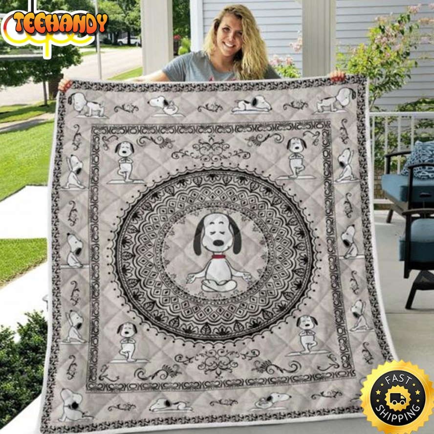 Snoopy Gifts Snoopy Lover Snoopy Yoga Mandala Sherpa Snoopy Dog Blanket