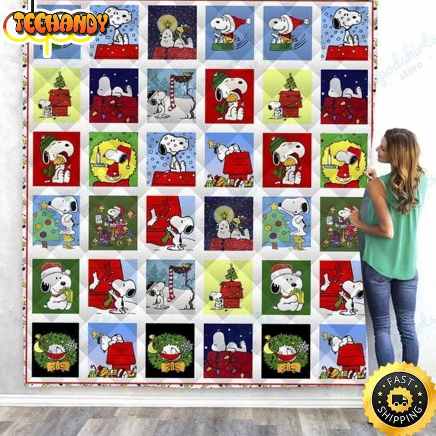 Snoopy Merry Christmas Snoopy Blanket Christmas