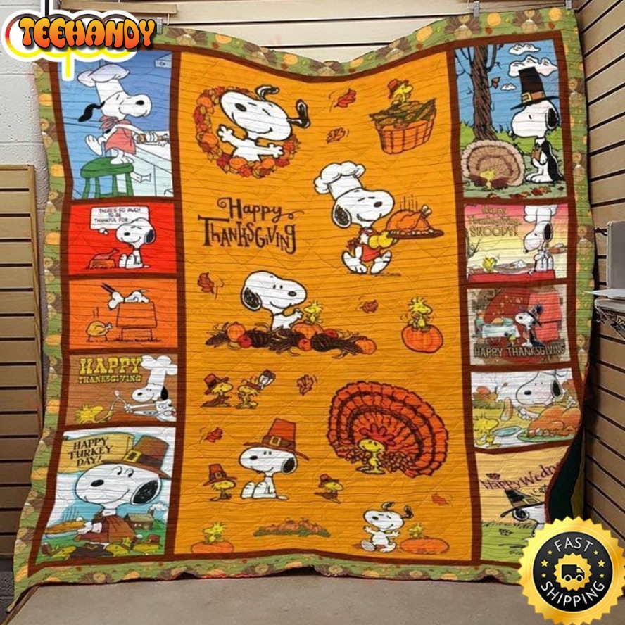 Snoopy Prepares Thanksgiving The Peanuts Movie Snoopy Dog Blanket