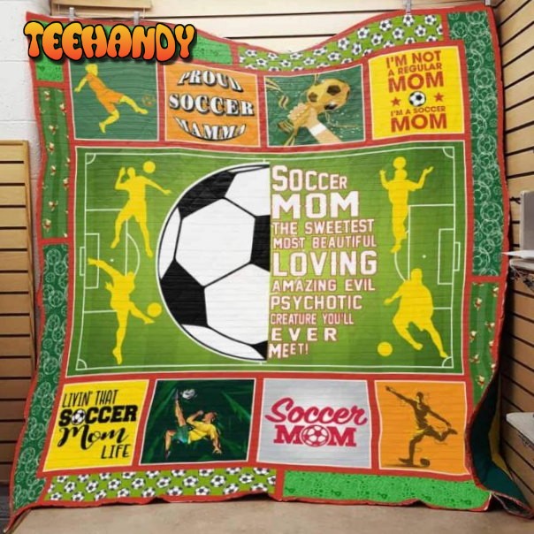 Soccer Mom 3D Customized Quilt Blanket