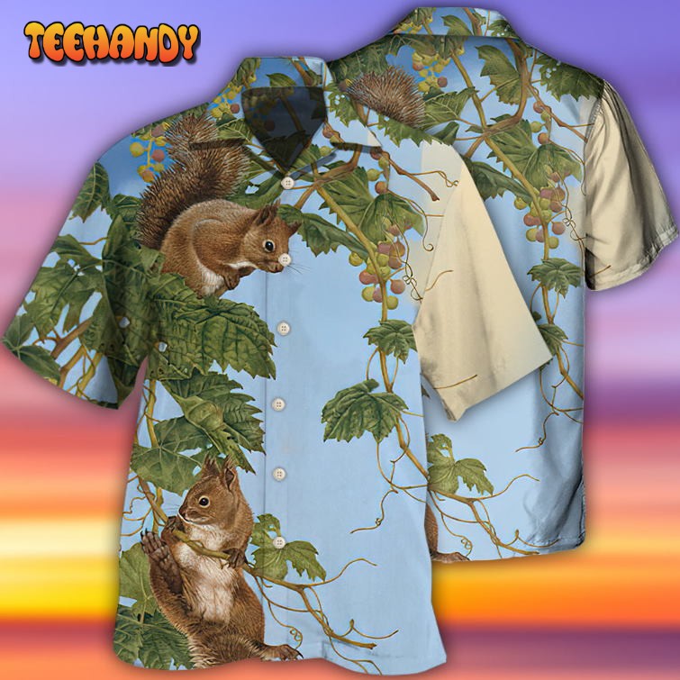 Squirrel Tree Climbing Hawaiian Shirt