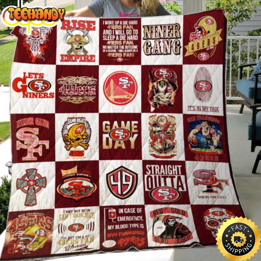 Straight Outta San Francisco 49ers Football Christmas Blanket