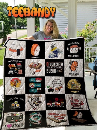 Sushi Funny 3D Quilt Blanket