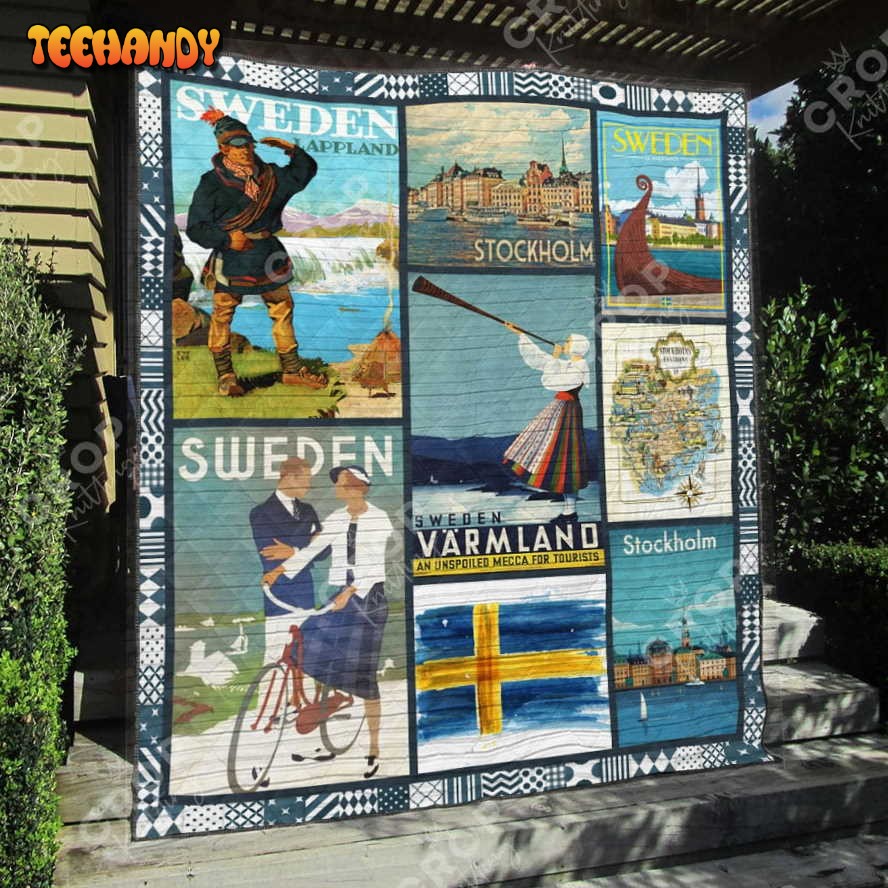 Sweden 3D Customized Quilt Blanket