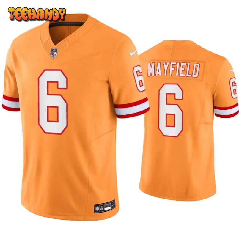 Tampa Bay Buccaneers Baker Mayfield Orange Throwback Limited Jersey