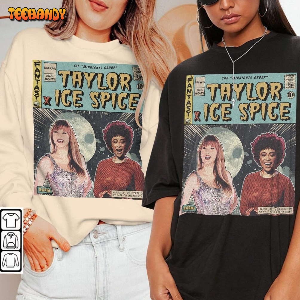 Taylor X Spice Comic Shirt, 90S Vintage Merch Book Art Karma Midnights T Shirt