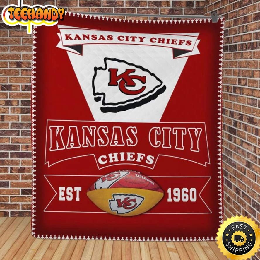 Team Kansas City Chiefs NFL Football Collection Quilt Blanket