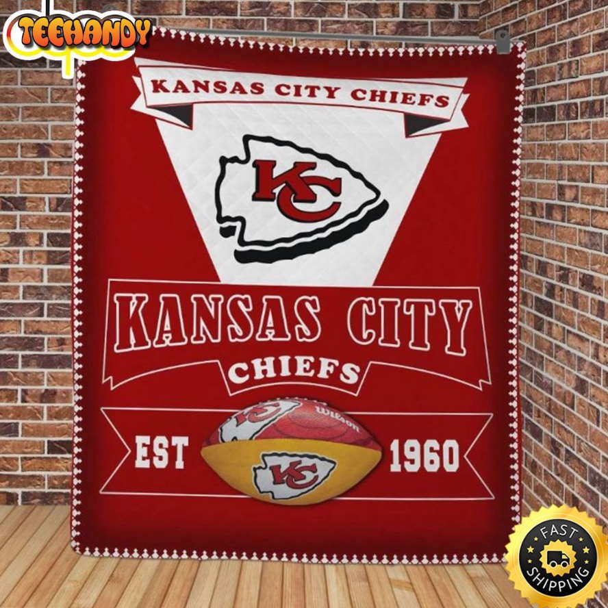 Team Kansas City Chiefs NFL Football Collection Quilt Blanket