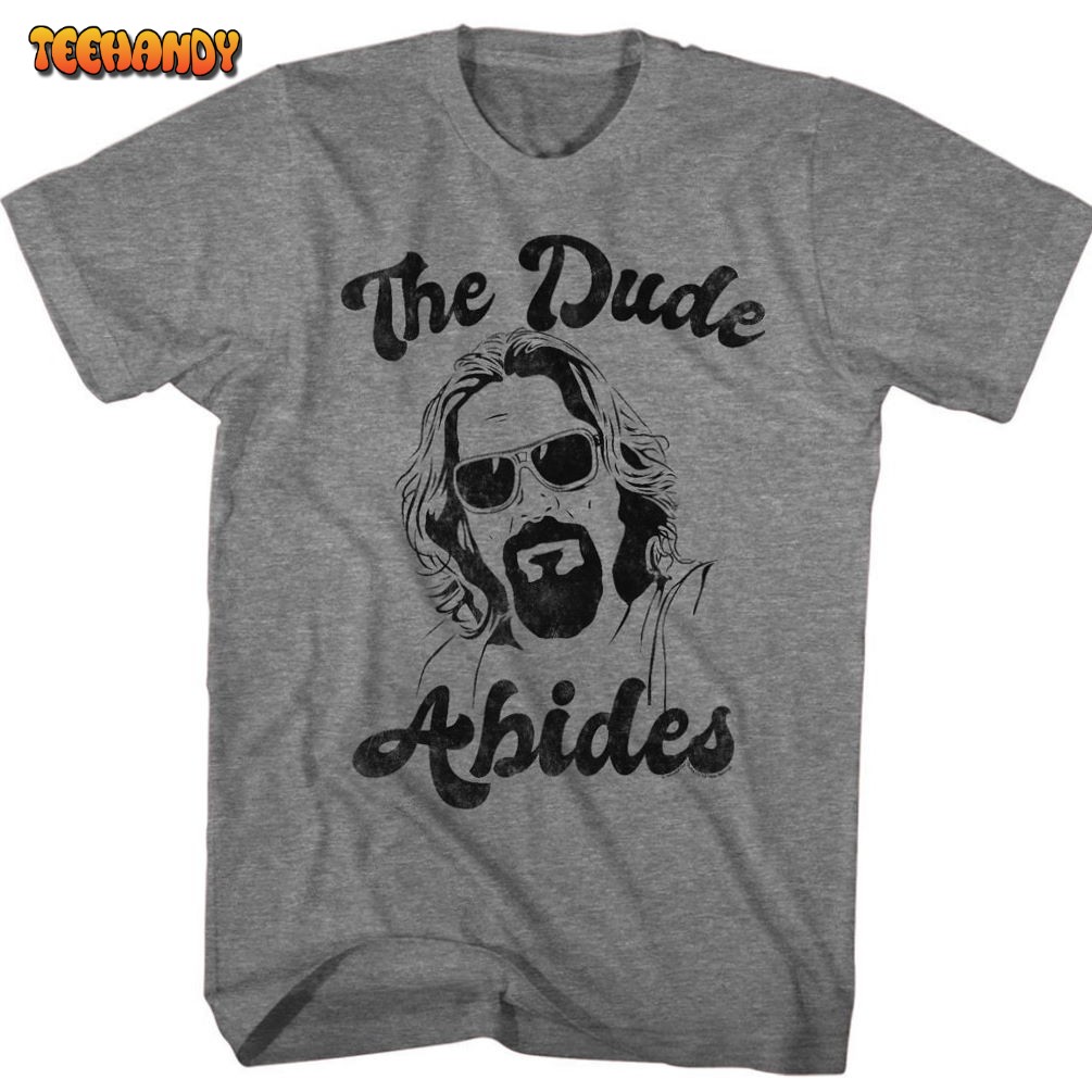 The Big Lebowski The Dude Abides Heather Gray Shirts