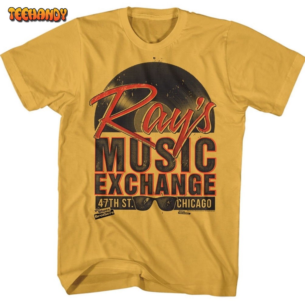 The Blues Brothers Ray’s Music Exchange Yellow Shirts