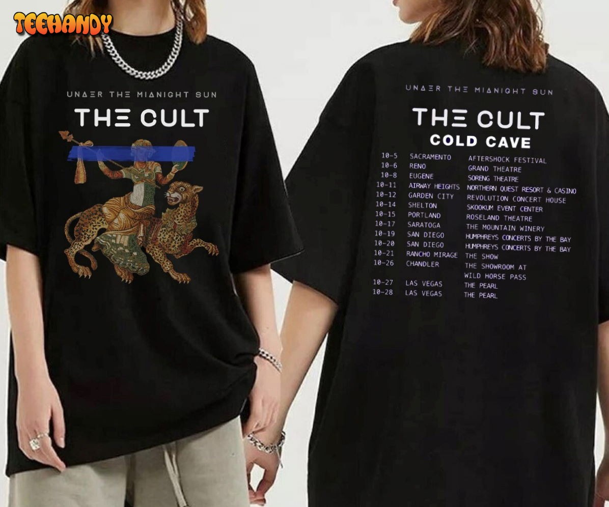 The Cult West Coast Fall Tour 2023 Under The Midnight Double Side Shirt