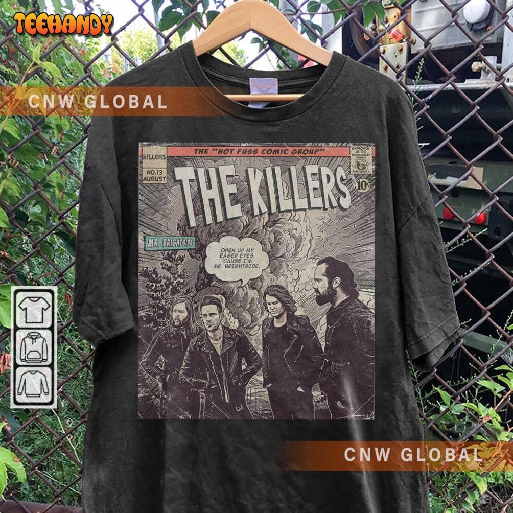 The Killers Comic Shirt, Merch Art Mr Brightside Hot Fuss Album T Shirt