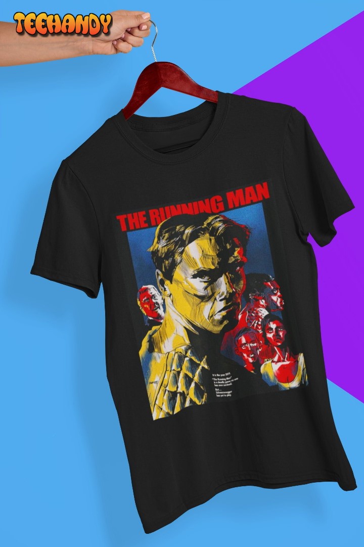 The Running Man Movie Poster Style T Shirt, 80s Movie Shirt