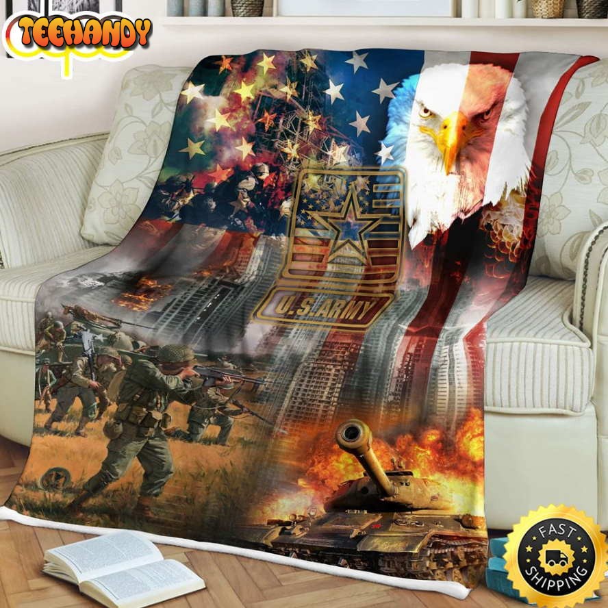 The United State Army Fleece Throw Blanket