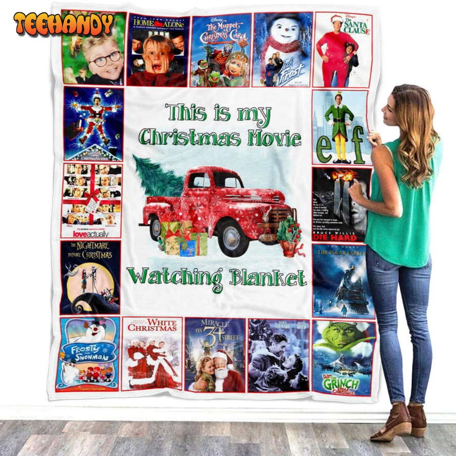 This Is My Christmas Movie Watching, Christmas Movies Quilt Blanket