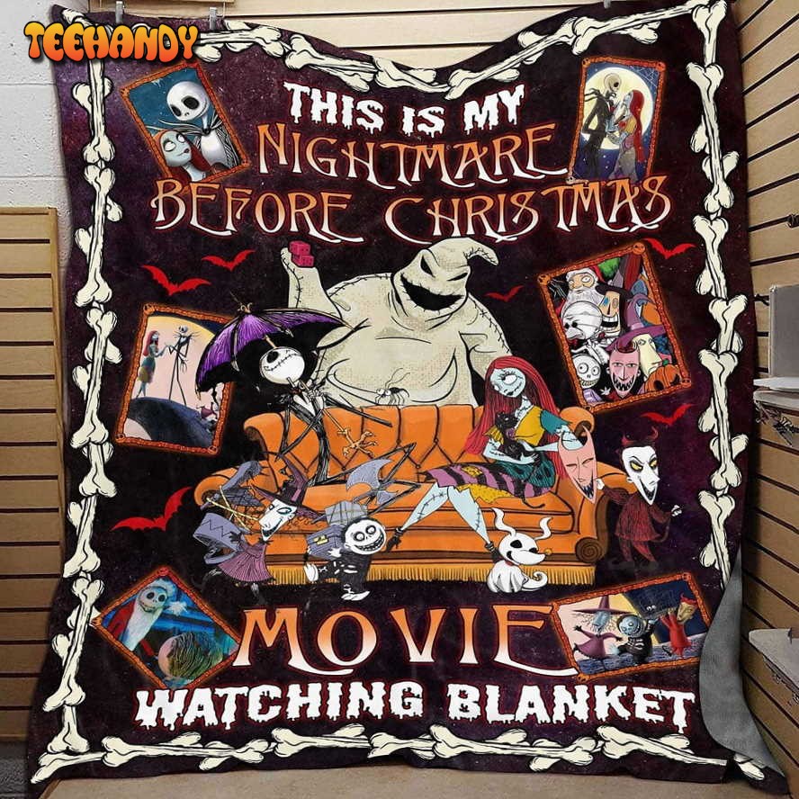 This Is My Nightmare Before Christmas Movie Watching Fleece Blanket