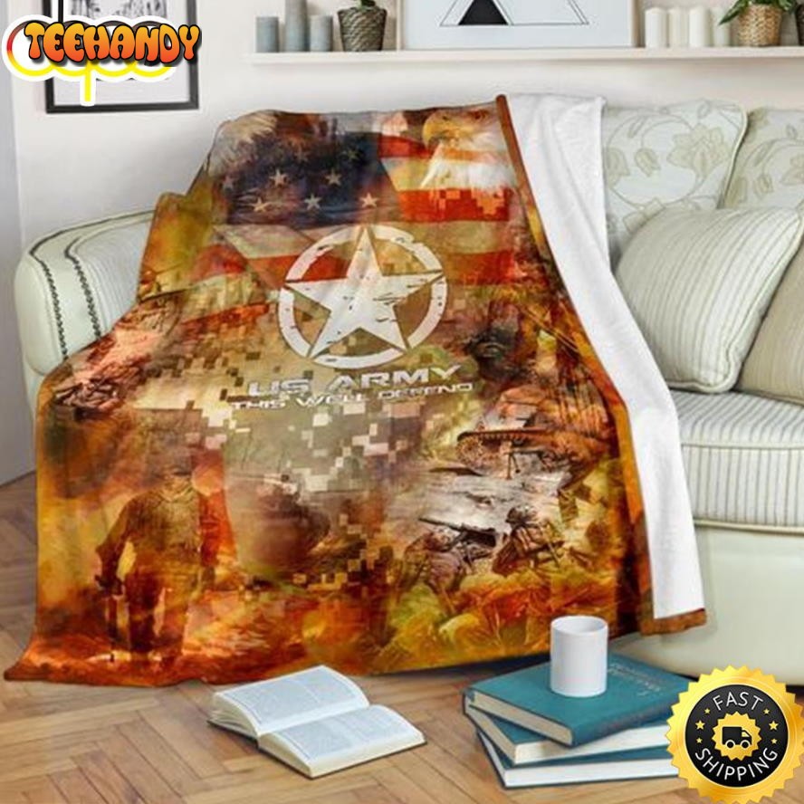 This We Will n Us Army Fleece Throw Blanket