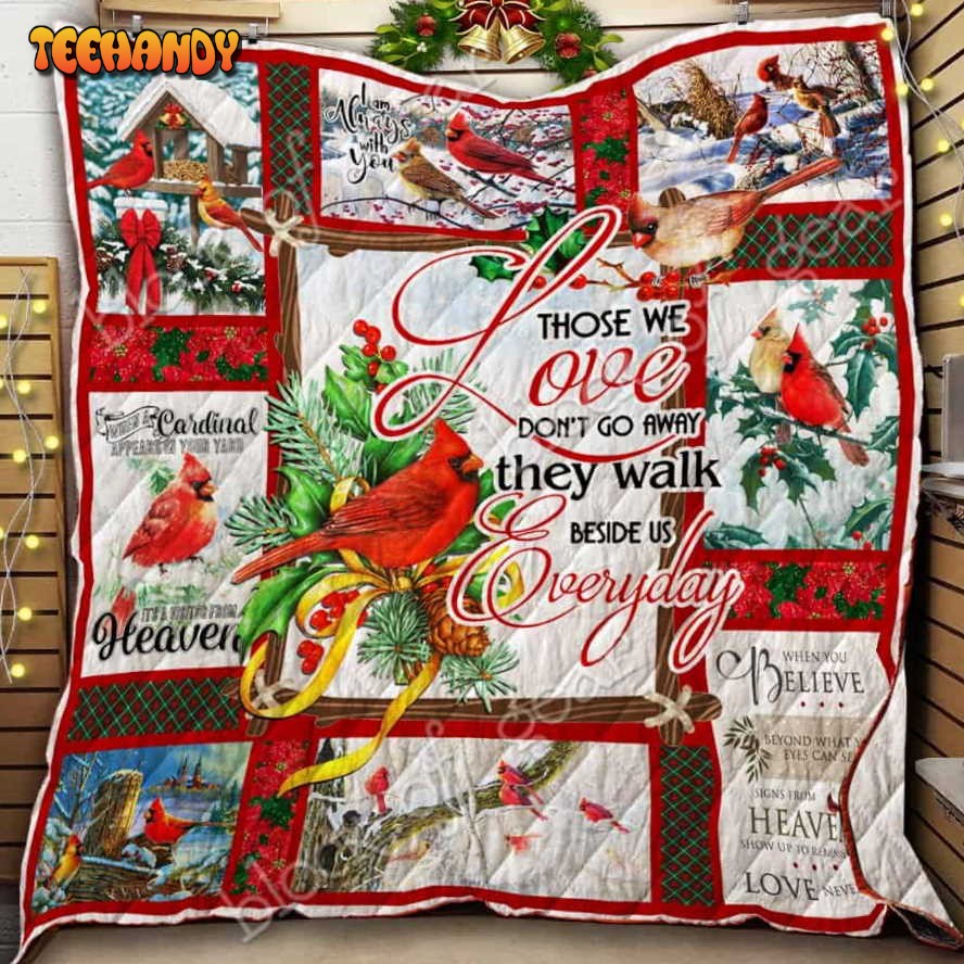 Those We Love Don’T Go Away, Cardinal Christmas 3D Quilt Blanket