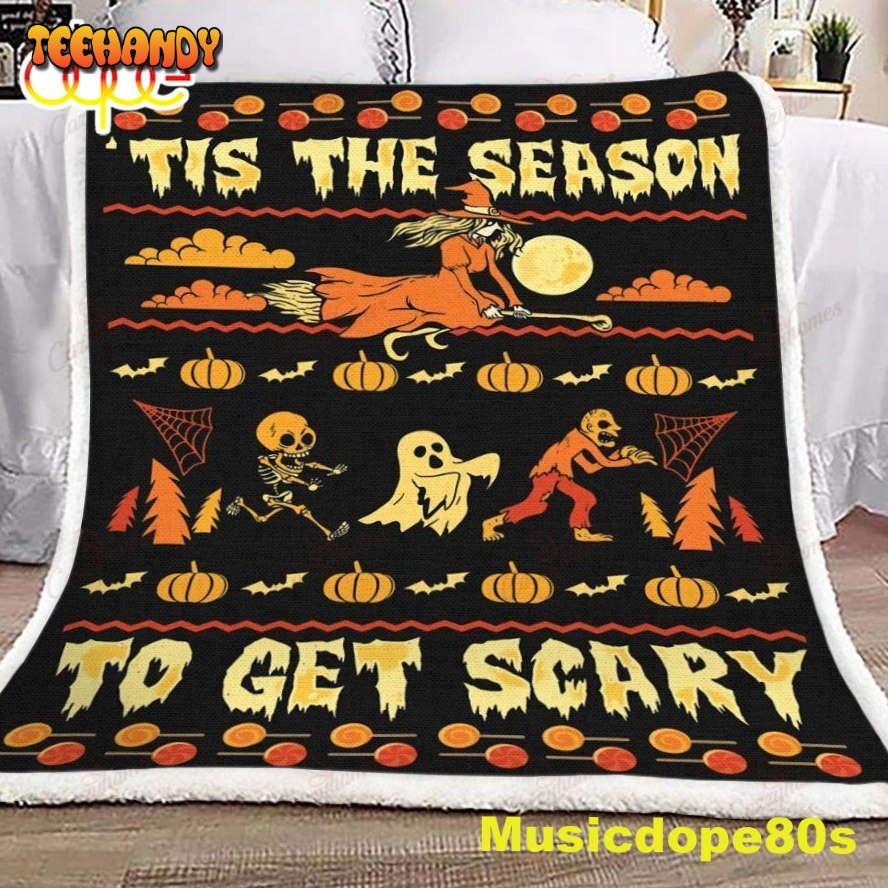 Tis The Season Halloween Sofa Fleece Throw Blanket