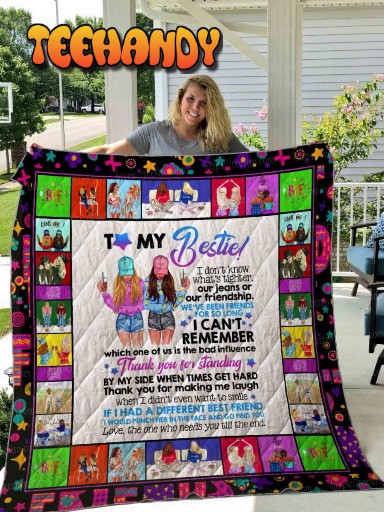 To My Bestie 3D Quilt Blanket