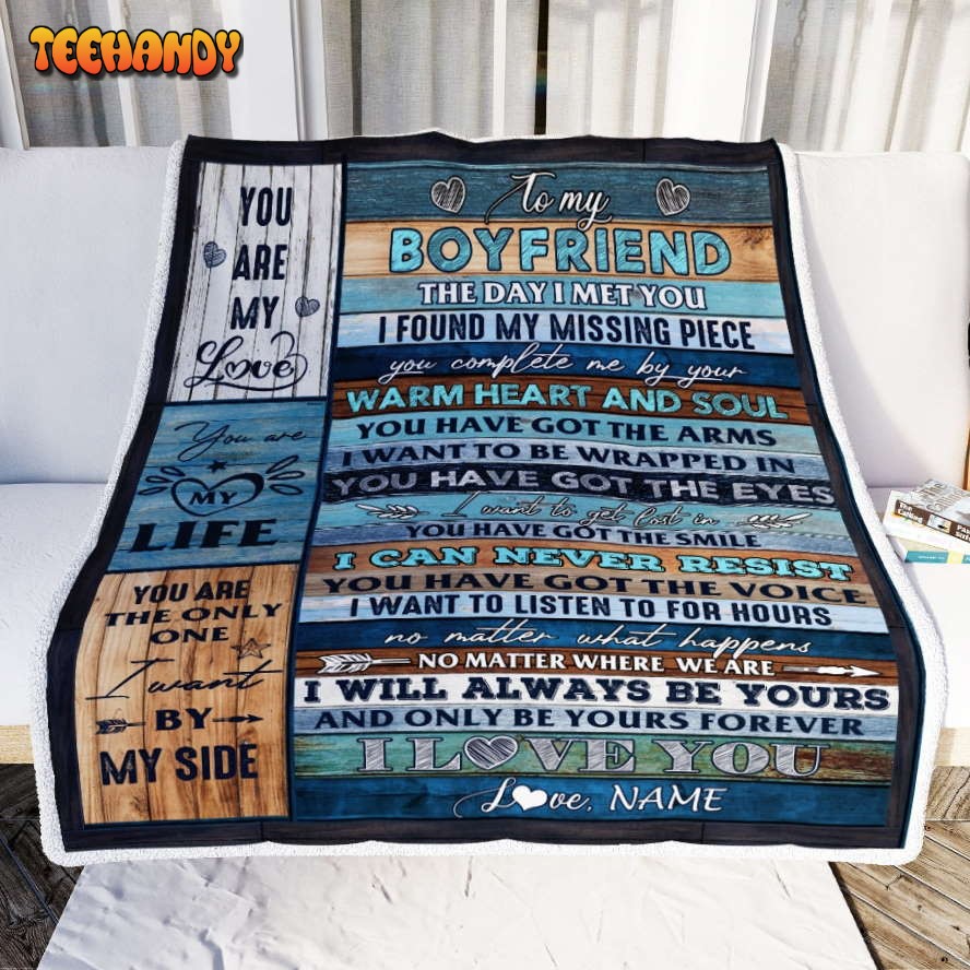 To My Boyfriend  From Girlfriend I Love You Blessing weet Birthday Blanket